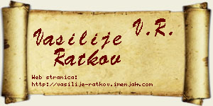 Vasilije Ratkov vizit kartica